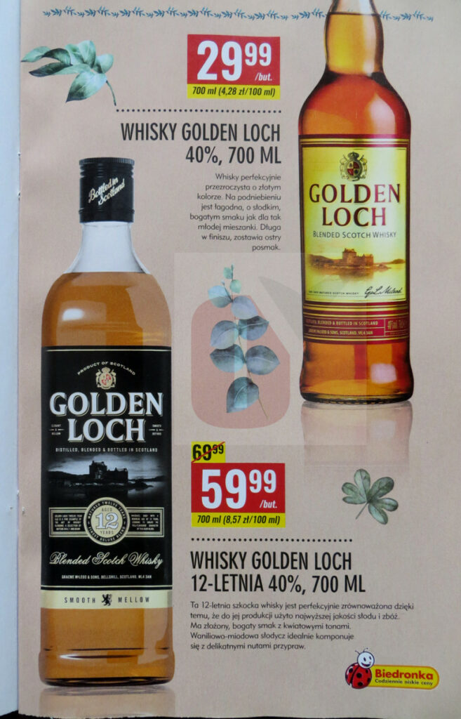 Golden Loch – recenzja taniej whisky z Biedronki.
